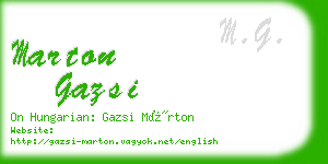 marton gazsi business card